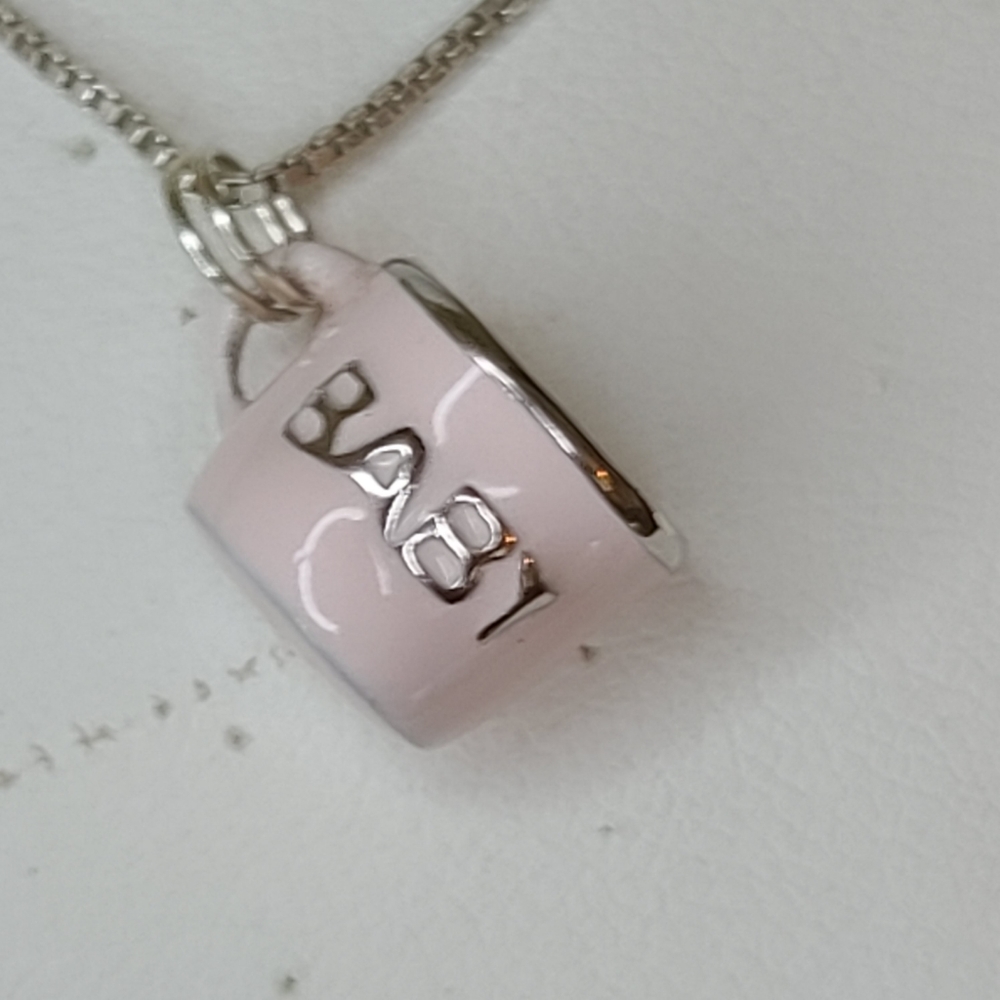 Sterling Silver Baby Cup Necklace